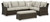 Ashley Brook Ranch Brown Outdoor Sofa Sectional/Bench with Cushion (Set of 3)