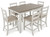 Ashley Skempton White Light Brown Counter Height Dining Table and Bar Stools (Set of 7)