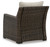 Ashley Brook Ranch Brown Outdoor Lounge Chair with Cushion