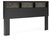 Ashley Jonnifer Black Gray Lighted King Bookcase Headboard