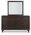 Benchcraft Dantenton Merlot Dresser and Mirror