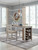 Ashley Skempton White Light Brown Counter Height Dining Table