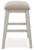 Ashley Skempton White Light Brown Counter Height Bar Stool (Set of 2)