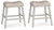 Ashley Skempton White Light Brown Counter Height Bar Stool (Set of 2)
