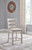 Ashley Skempton White Light Brown Counter Height Bar Stool (Set of 2)