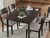 Ashley Dantenton Merlot Dining Table and 4 Chairs (Set of 5)