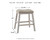 Ashley Skempton White Light Brown Counter Height Bar Stool (Set of 2) D394-124