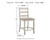 Ashley Skempton White Light Brown Counter Height Bar Stool (Set of 2) D394-124