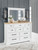 Benchcraft Ashbryn White Natural Dresser and Mirror