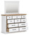 Benchcraft Ashbryn White Natural Dresser and Mirror