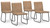 Ashley Pharwynn Toast Dining Chair (Set of 4)