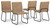Ashley Pharwynn Toast Dining Chair (Set of 4)