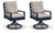 Ashley Mabry Shores Navy Blue Driftwood Outdoor Swivel Chair with Cushion (Set of 2)