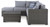 Ashley Petal Road Gray Outdoor Loveseat Sectional/Ottoman/Table Set (Set of 4)