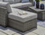 Ashley Petal Road Gray Outdoor Loveseat Sectional/Ottoman/Table Set (Set of 4)