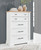 Benchcraft Ashbryn White Natural Chest of Drawers