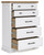 Benchcraft Ashbryn White Natural Chest of Drawers