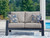 Ashley Mabry Shores Navy Blue Driftwood Outdoor Loveseat with Cushion