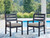 Ashley Mabry Shores Navy Blue Driftwood Outdoor Arm Chair with Cushion (Set of 2)