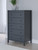 Ashley Simmenfort Navy Blue Chest of Drawers