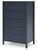Ashley Simmenfort Navy Blue Chest of Drawers