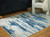 Ashley Vinlett Cream Blue Brown 5' x 7' Washable Rug