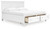 Ashley Fortman White King Panel Storage Bed