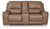 Ashley Silverbrooke Caramel Power Reclining Loveseat with Console