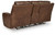 Ashley Silverbrooke Caramel Power Reclining Loveseat with Console