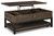 Ashley Johurst Grayish Brown Coffee Table with Lift Top
