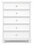 Ashley Fortman White Chest of Drawers