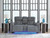Ashley Forest Lake Steel Power Reclining Loveseat with Console
