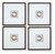 Ashley Dallbourne White Gold Finish Wall Art (Set of 4)