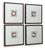 Ashley Dallbourne White Gold Finish Wall Art (Set of 4)