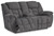 Ashley Foreside Charcoal Reclining Loveseat with Console