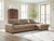 Benchcraft Veronella Sahara 3-Piece Sectional with Chaise 76106/17/46/64