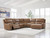 Ashley Silverbrooke Caramel 6-Piece Power Reclining Sectional with Chaise U62606/31/46/57/58/77/97