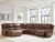 Ashley Silverbrooke Canyon 6-Piece Power Reclining Sectional with Chaise