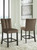 Ashley Jazmore Mocha Counter Height Barstool (Set of 2)