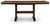 Ashley Anixburg Light Brown Dark Brown Counter Height Dining Extension Table