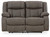 Ashley First Base Gunmetal Reclining Loveseat