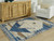 Ashley Varnler Blue Brown Tan 5' x 7' Rug