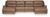 Ashley Silverbrooke Caramel 4-Piece Reclining Sectional with Double Chaise