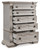 Ashley Andonhall Antique White Chest of Drawers