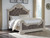 Ashley Andonhall Antique White California King Upholstered Panel Bed