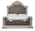 Ashley Andonhall Antique White California King Upholstered Panel Bed