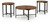 Ashley Crosstrail Brown Table (Set of 3)