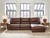 Ashley Silverbrooke Caramel 3-Piece Reclining Sofa Chaise U62606/46/62/79