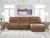 Ashley Silverbrooke Canyon 3-Piece Reclining Sofa Chaise