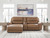 Ashley Silverbrooke Caramel 3-Piece Power Reclining Sectional with Chaise